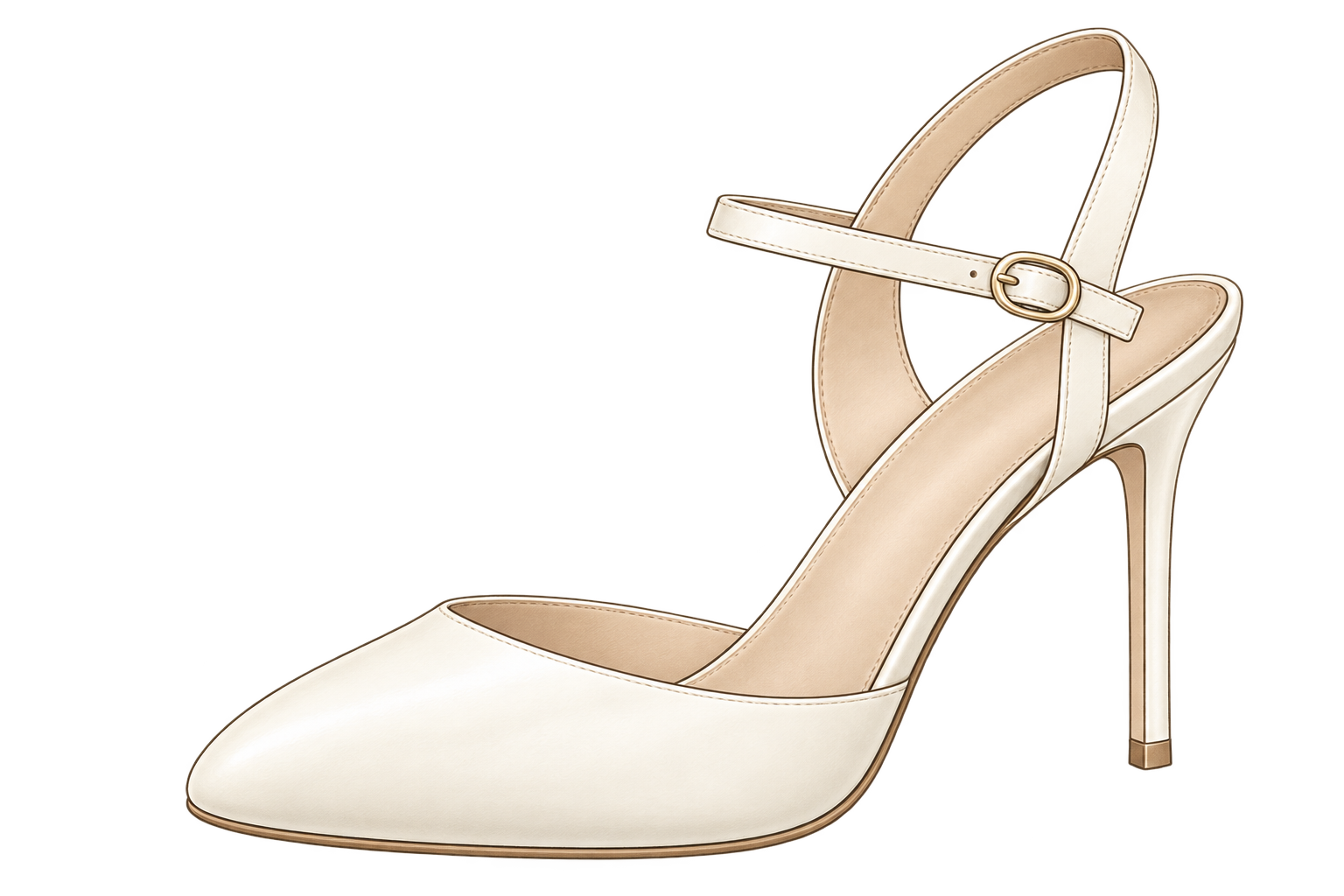 Bulat · slingback terbuka